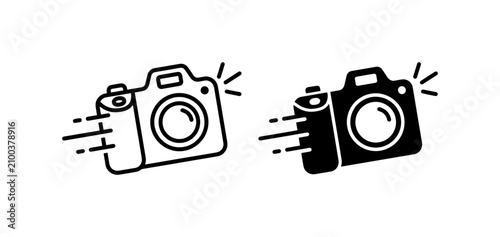 Fotografía Speedy Camera Icons: Fast Photography, Motion Capture, Digital Imaging, Graphic