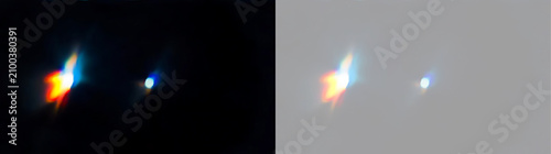 Foto Starburst rainbow lens flare overlay