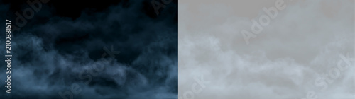 Foto Textured billowy smoke overlay on black and transparent background
