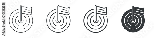 Photos Goal Different Icon Set Simple Style Collection