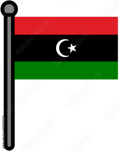 Fotografía Graphic of Libyan National Flag