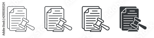Foto Regulation Different Icon Set Simple Style Collection