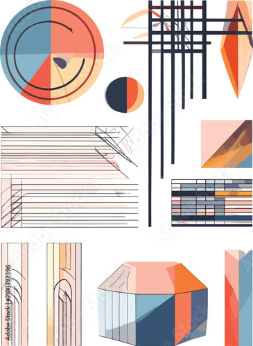 Abstract geometric shapes a...