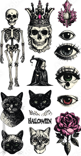 Halloween vector elements, ...