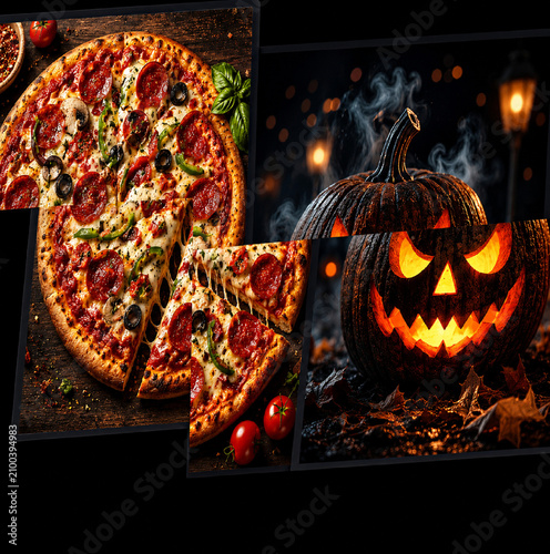 halloween background with pumpkin
