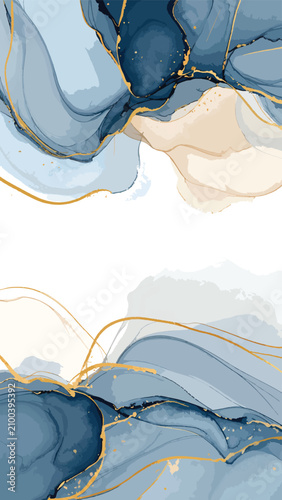 Abstract flowing ink marble...