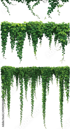 Pixel art hanging vines and...