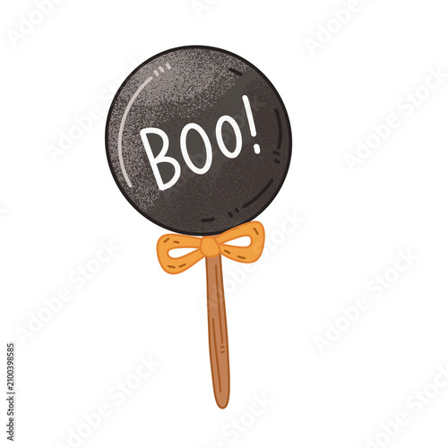Quadro su tela Halloween chocolate lollipop with Boo text PNG