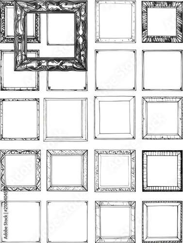 collection of square frame ...