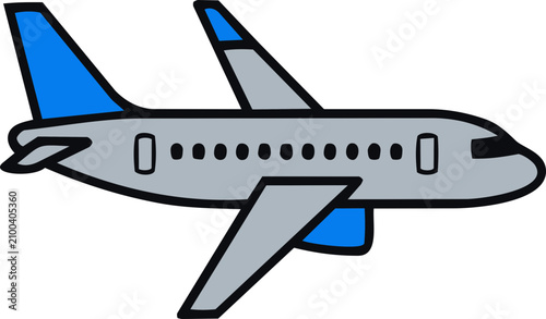 Passenger Airplane Illustration