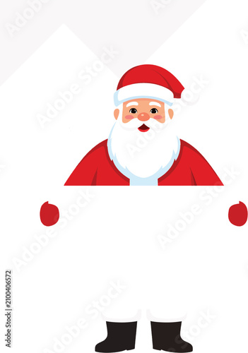 Santa Claus holding blank s...