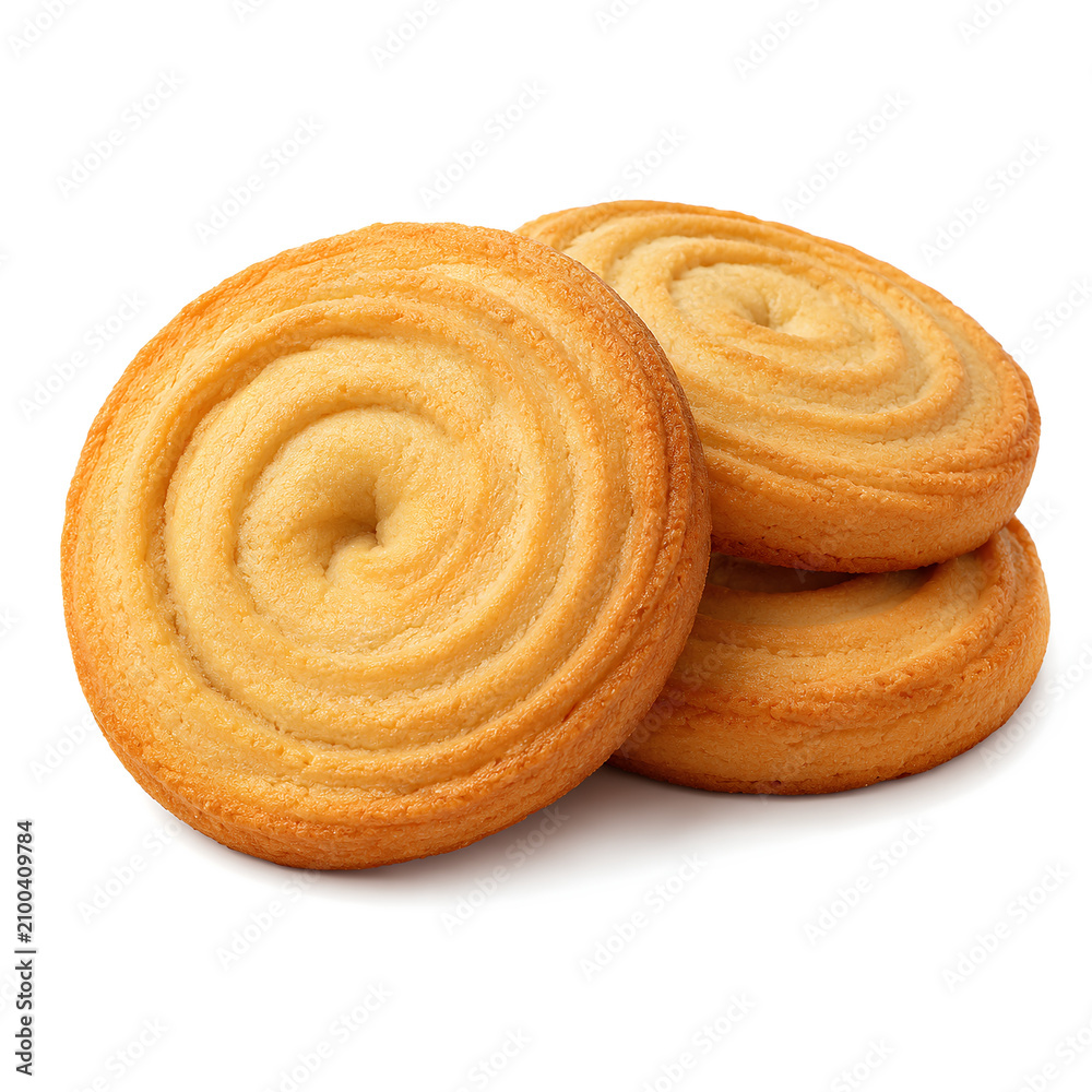 Fototapeta premium Three traditional sweet danish butter swirl cookies