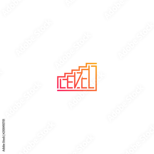 Level graph business logo.