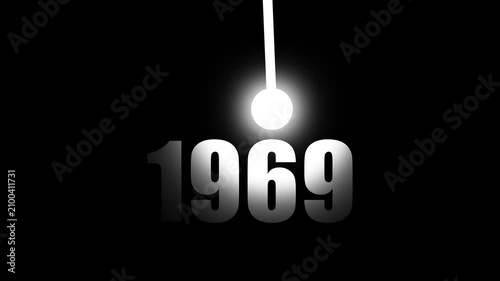 1969 Bright concept Lighting Up – Futuristic New Year Concept Symbolizing Innovation, Strategy and forward Thinking Success business growth on background...