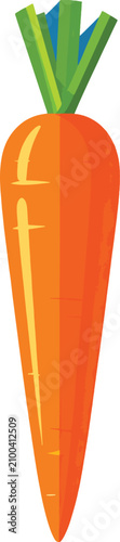 Isolated pixel art carrot w...