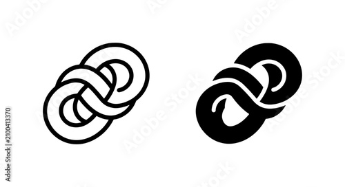 Infinity Knot Symbol, Endless Loop Icon, Continuous Connection Vector Art, Abstract Symbolism for Eternity and Unity