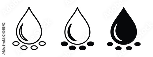 Bild auf Leinwand Water drop shape