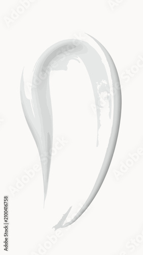 Isolated white cream or pai...