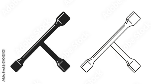 Photos Spark Plug Wrench Line Art Black And White Illustration