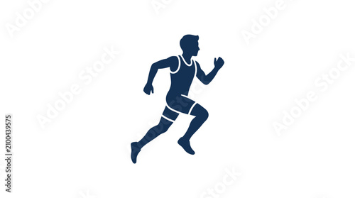 Tableau sur toile Man Running in Athletic Wear Fast.
