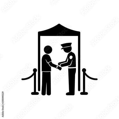 Man in suit with briefcase standing silhouette black