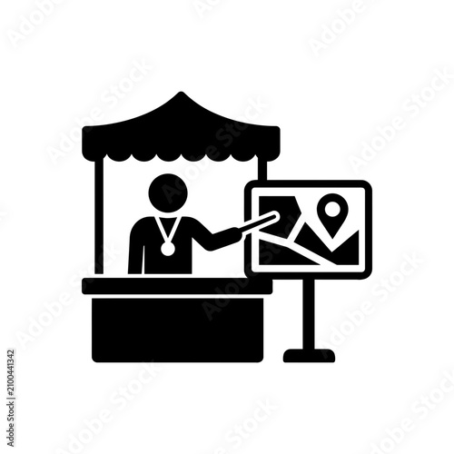 Business person with briefcase silhouette businessman