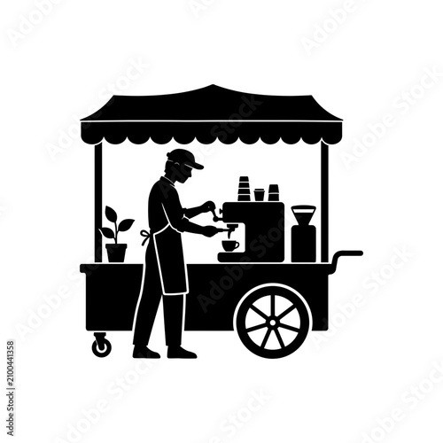 Black silhouette of a person using a wheelchair outdoors