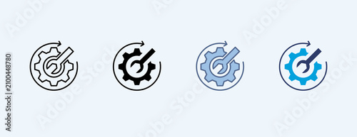 Maintain Multiple Icon Set Illustration Vector