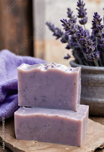 Handmade lavender soap bars...