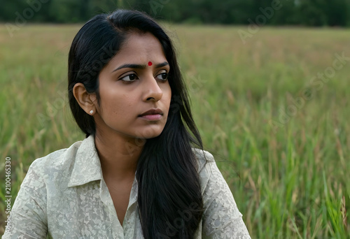 Young indian woman with a b...