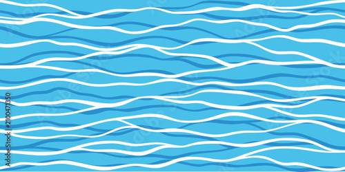 Wave lines pattern, abstract sea ripples print for summer banner, flyer, fabric, textile surface design