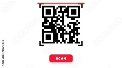 High Tech Sci-Fi Holographic QR Barcode Scanner