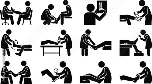 Physiotherapist treating patient body.