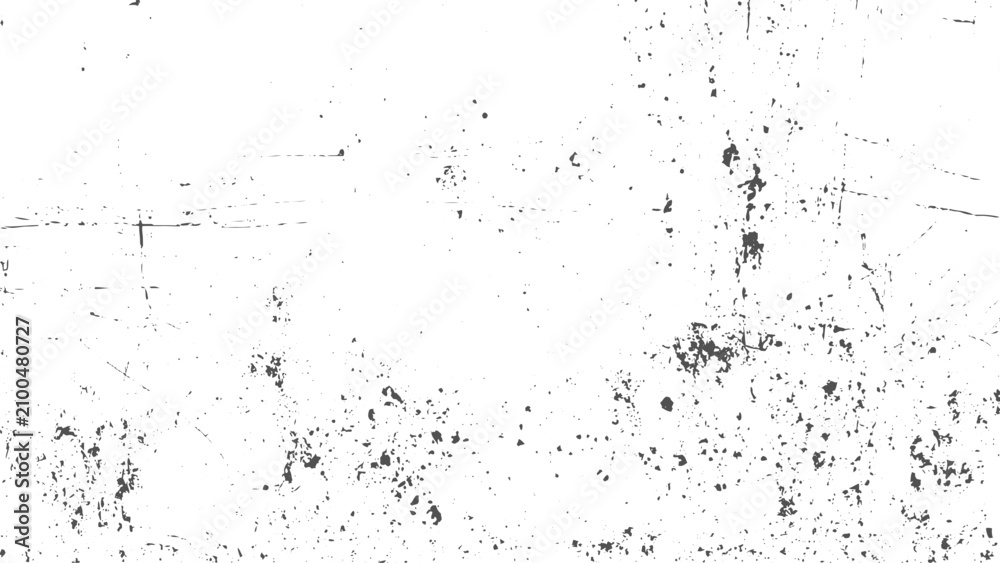 Fototapeta premium Distressed Dust and Dirt Texture Overlay with Shabby Grainy Particles and Monochrome Grunge Elements on White Background.