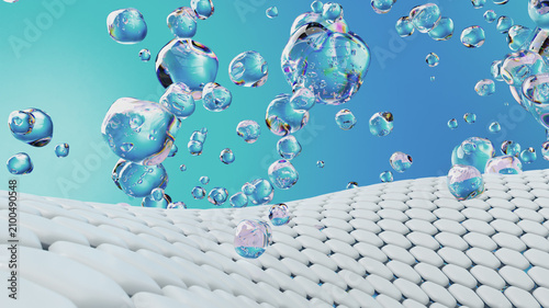 Illustration of Biological Cells and Structures in High Detailed View
