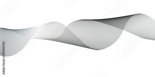 Abstract gray blend wave curve line and white background texture. digital frequency track equalizer. modern abstract glowing wave background.	
