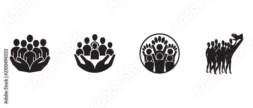 people in groups  people icons  teamwork  community