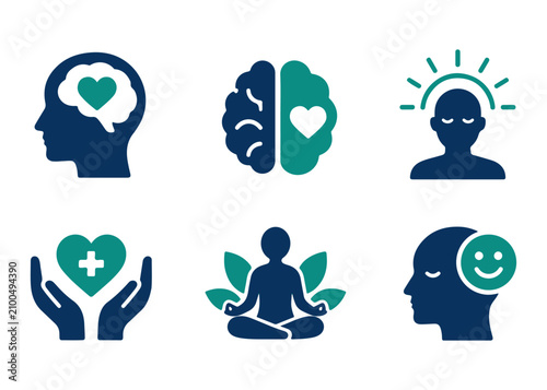 Foto Mental health color set
