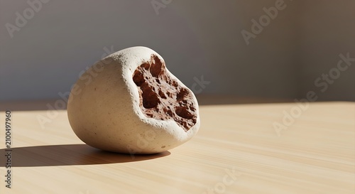Close up of a white ceramic vase with floral design.