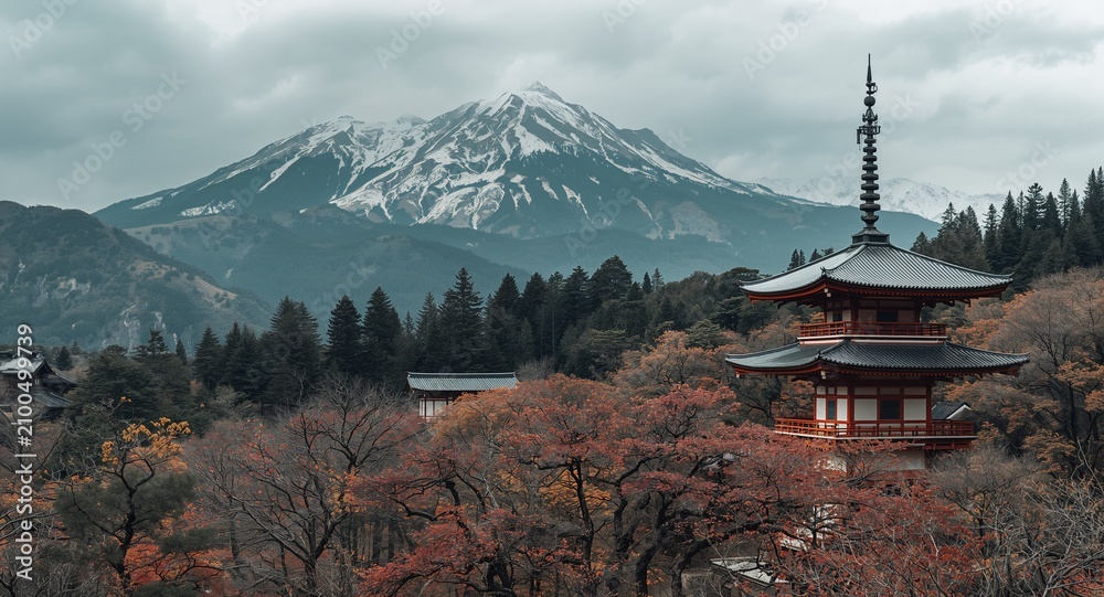 Fototapeta premium Japan and nature and temples � Nature and Environment Concept for Sustainability and Eco Living