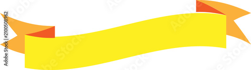 Yellow ribbon banner graphic for announcements
