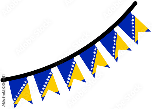 Foto Bosnia and Herzegovina Flag Motif Party Bunting