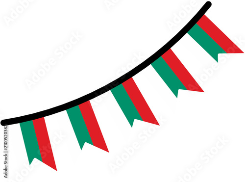Bulgarian Flag Motif Party Bunting