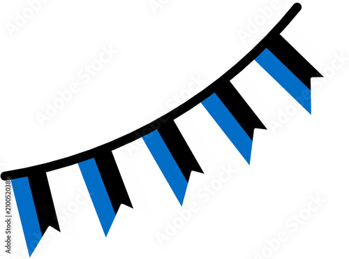 Estonia Flag Motif Party Bunting