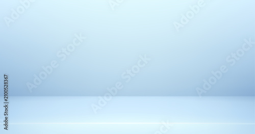 Modern blue gradient studio background. Vector illustration backdrop for luxury product display and professional presentation design with soft lighting effects