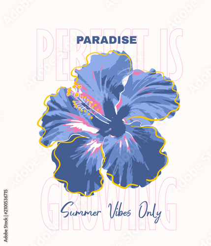 Quadro su tela Hand Drawing Flowers Graphics