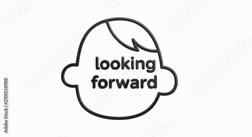 Motivational quote on baby face.