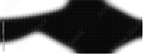 Tableau sur toile Halftone design pattern with black dots on white background with varying sizes w