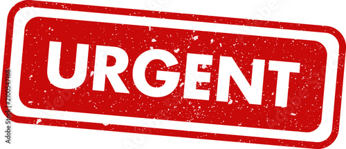 Red urgent stamp graphic high priority notification and emergency alert symbol