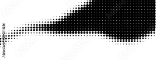 Tableau sur toile Halftone design with gradient dots on white background with background transitio